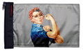Rosie The Riveter 12"x18" Forever Wave Flag for Golf Carts