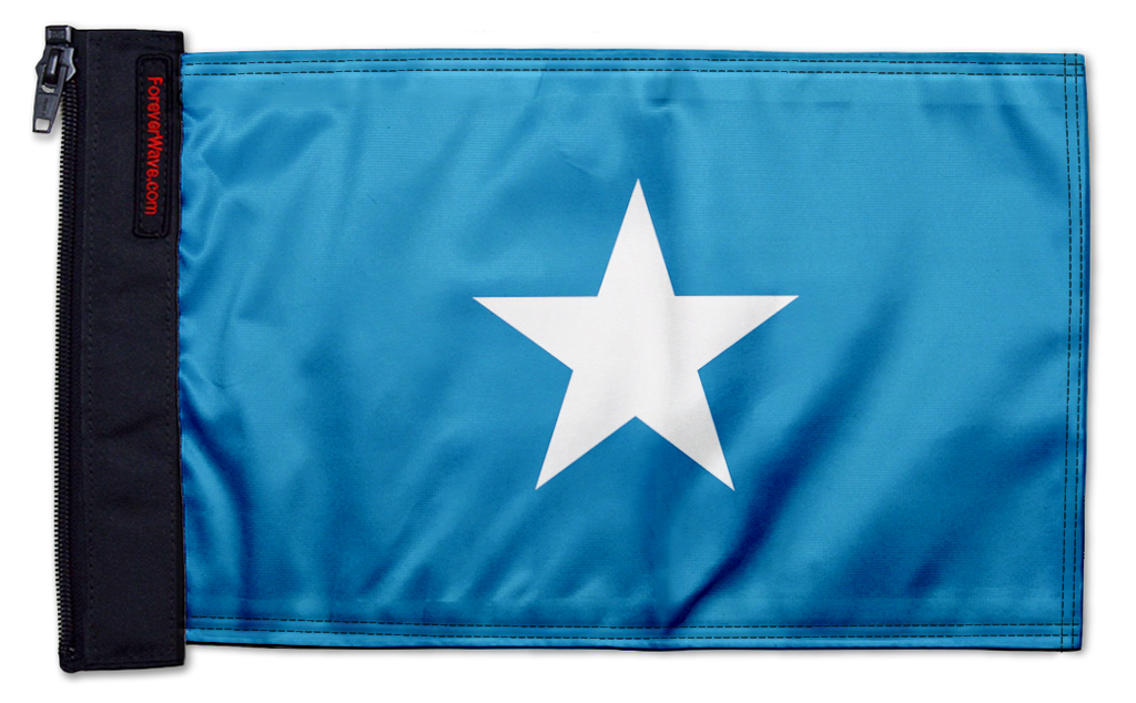 Bonnie Blue 12"x18" Forever Wave Flag for Bronco