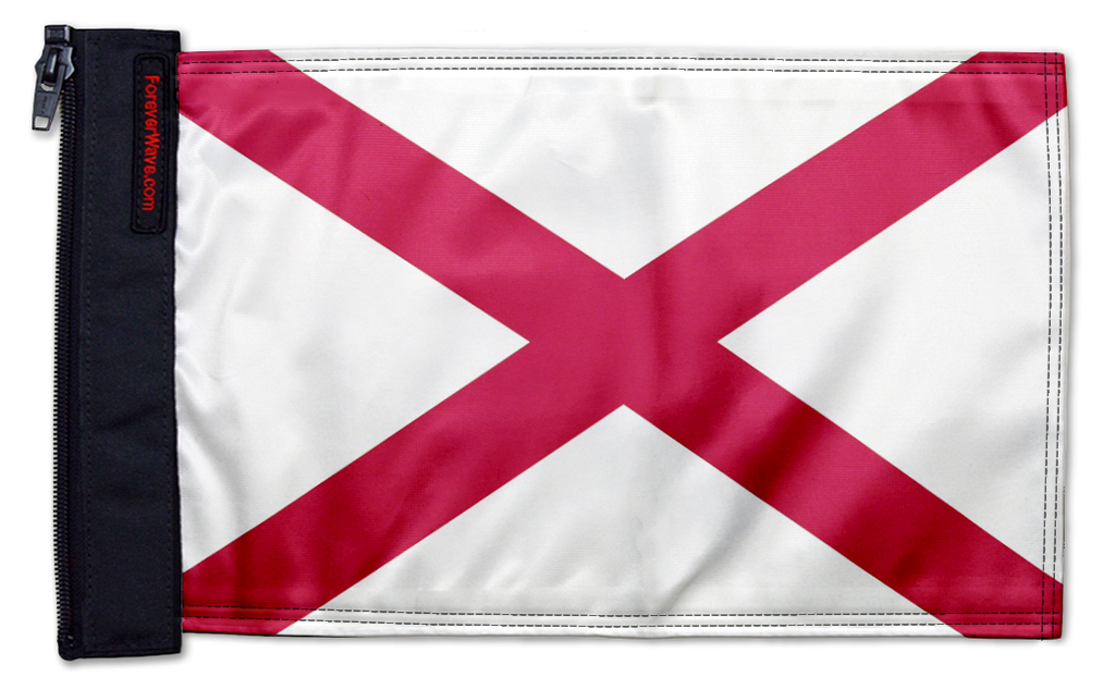 State Flag Alabama 12"x18" Forever Wave Flag for Jeep Wrangler JK 2-Door 2007-2018