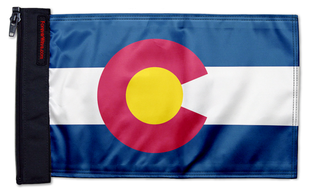 State Flag Colorado 12"x18" Forever Wave Flag for Jeep Wrangler YJ 1986-1995