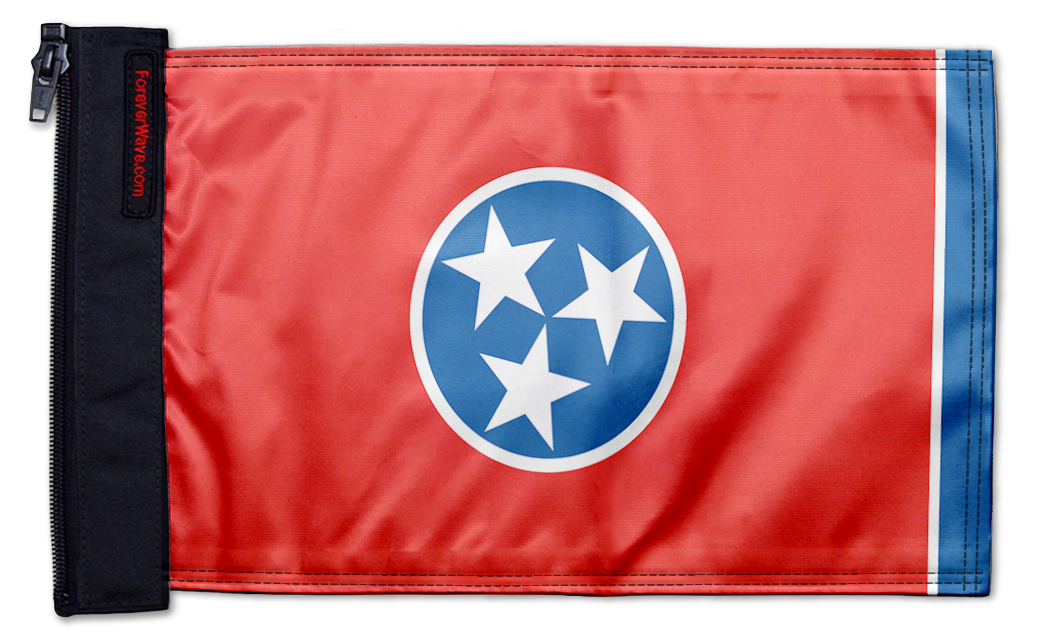 State Flag Tennessee 12"x18" Forever Wave Flag for Jeep Wrangler JK 2-Door 2007-2018