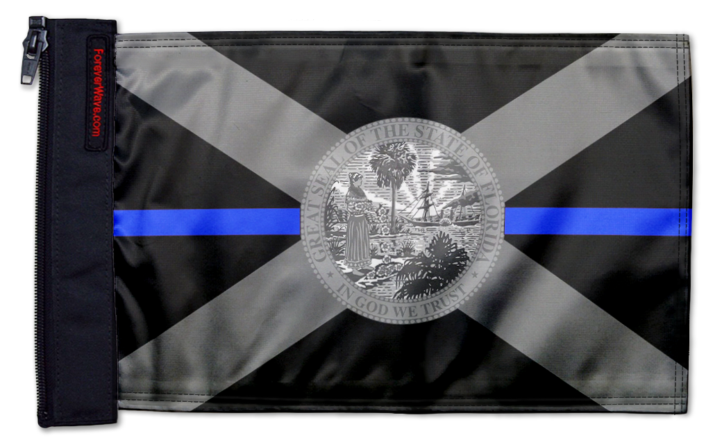 State Flag Florida Blue Line 12"x18" Forever Wave Flag