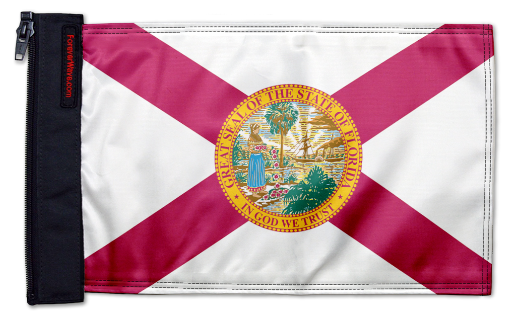 State Flag Florida 12"x18" Forever Wave Flag for Jeep Wrangler YJ 1986-1995