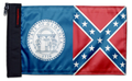 State Flag Georgia Old Style 12"x18" Forever Wave Flag for Jeep Wrangler JK 2-Door 2007-2018