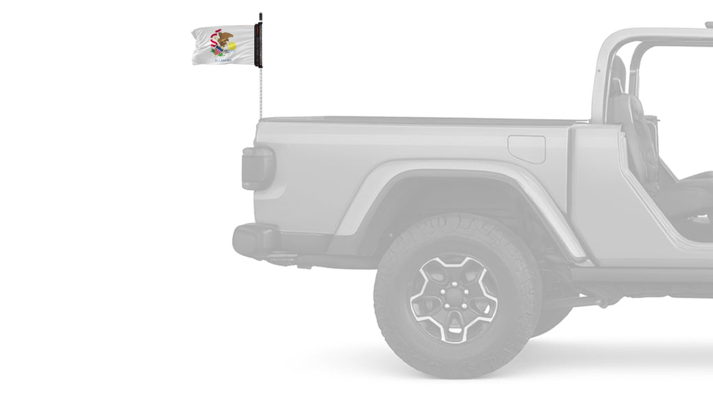 State Flag Illinois 12"x18" Forever Wave Flag for Bronco