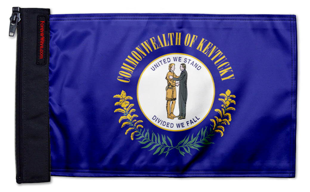 State Flag Kentucky 12"x18" Forever Wave Flag for Jeep Wrangler LJ 2003-2006