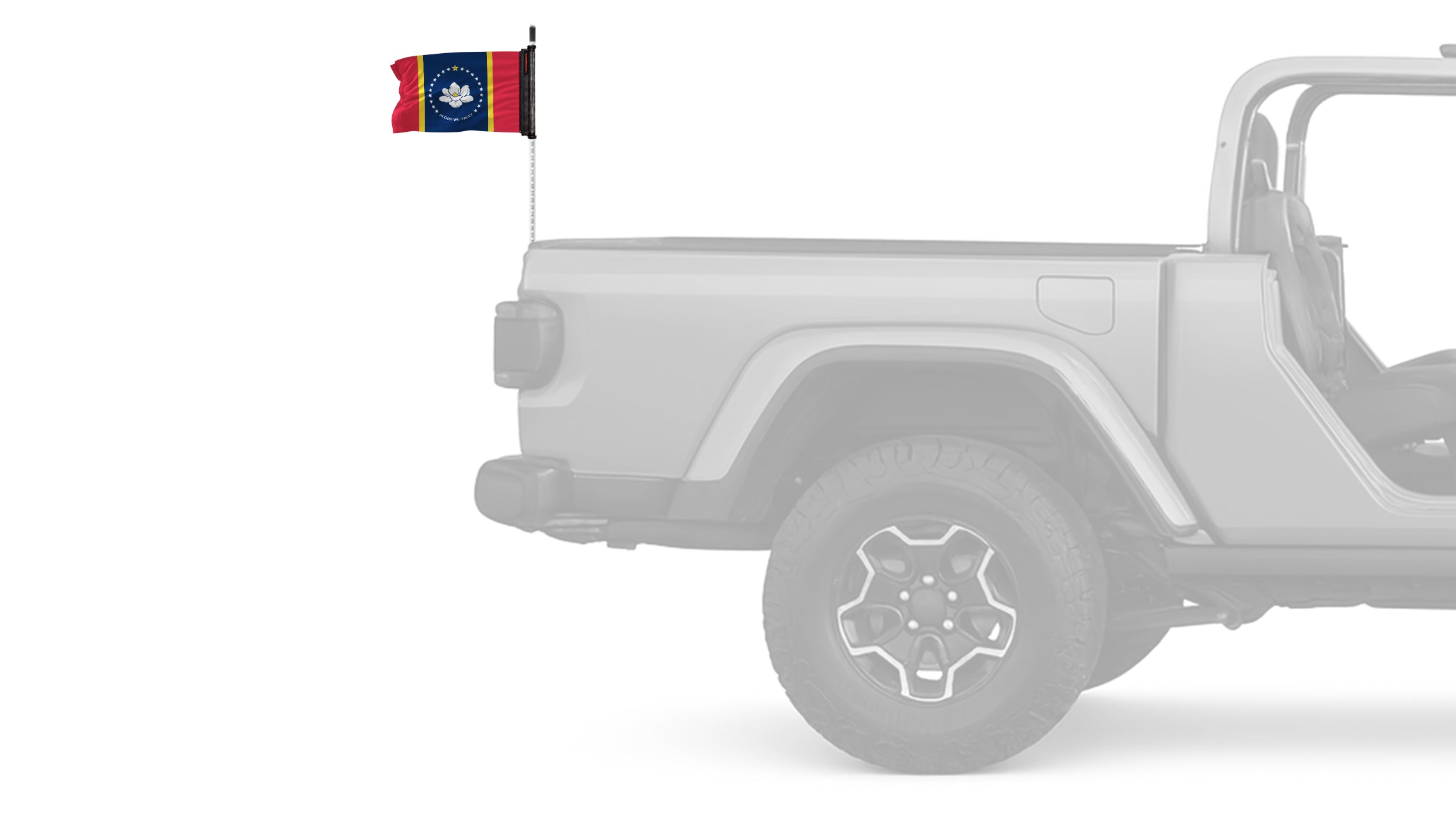 State Flag Mississippi Old Style 12"x18" Forever Wave Flag for Jeep Wrangler JL 2-Door 2018-Present