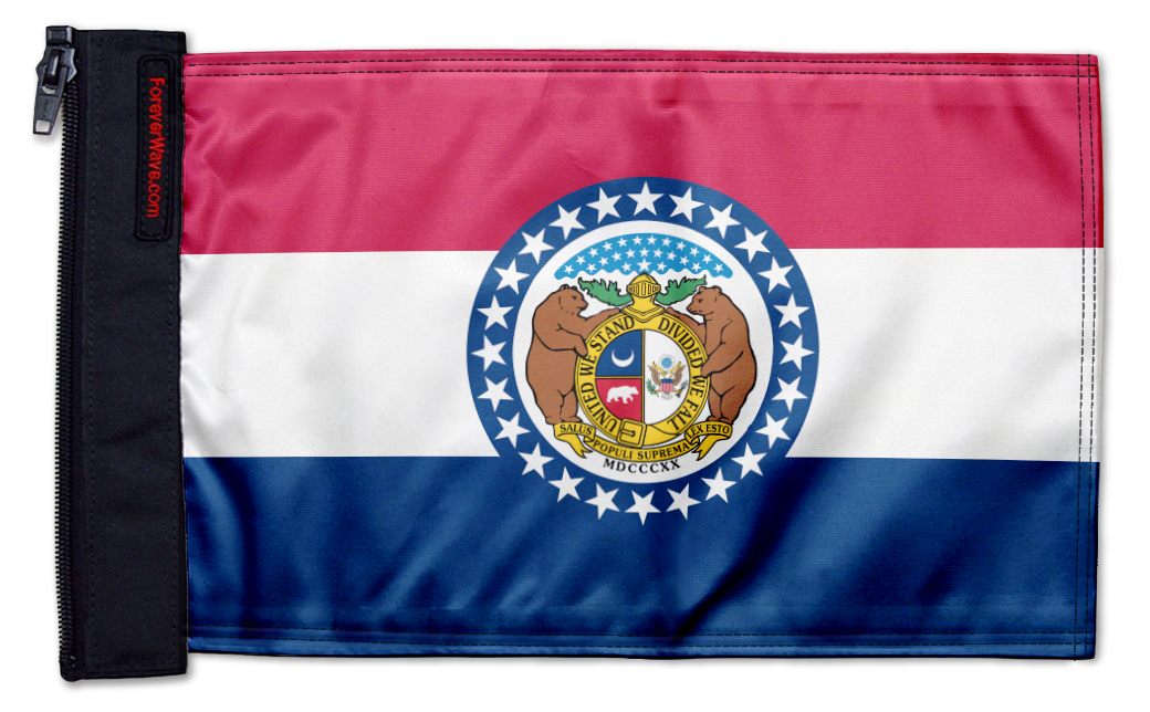State Flag Missouri 12"x18" Forever Wave Flag for Boats