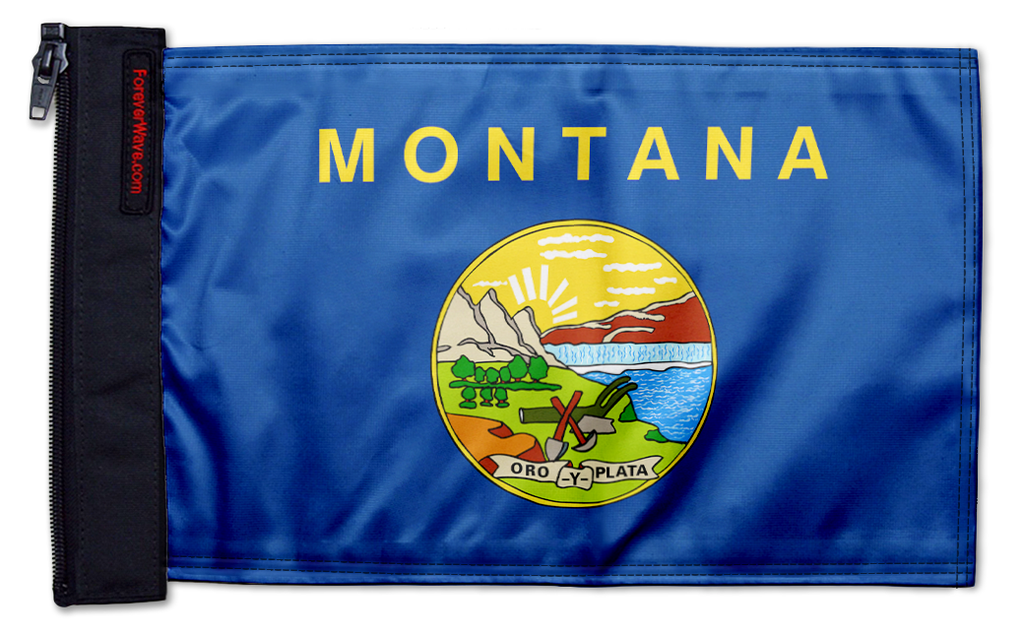 State Flag Montana 12"x18" Forever Wave Flag for Jeep Wrangler TJ 1996-2006