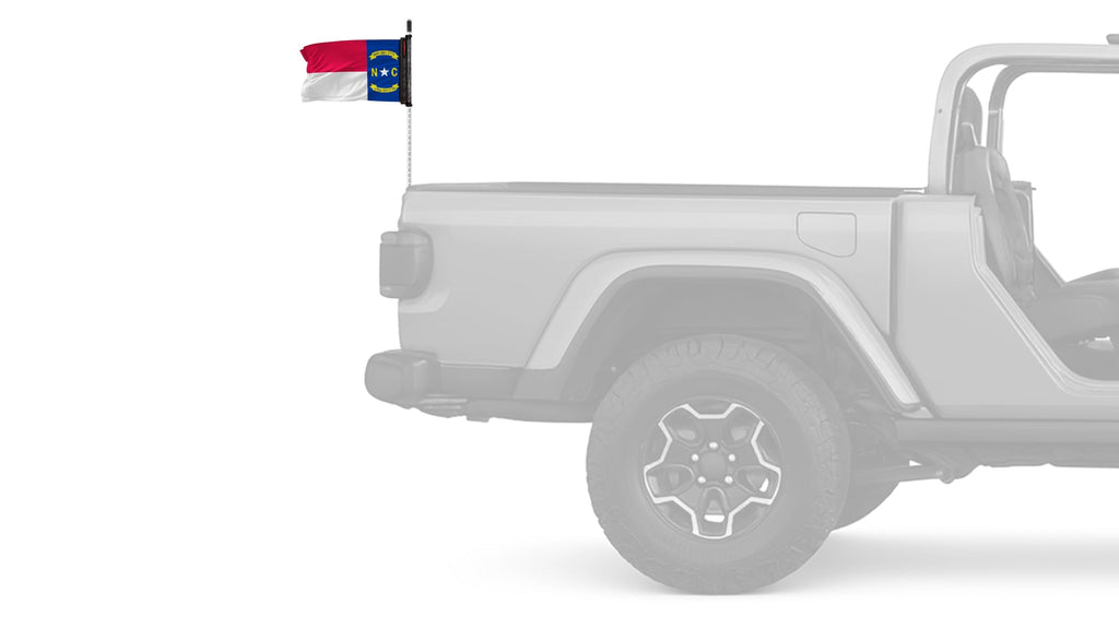 State Flag North Carolina 12"x18" Forever Wave Flag for Jeep Wrangler JL 2-Door 2018-Present