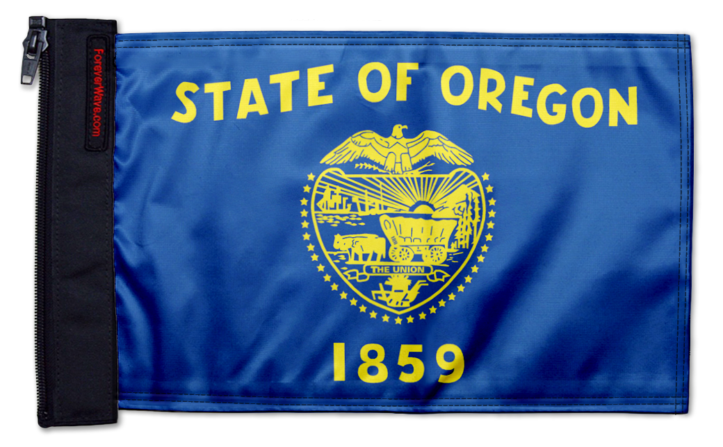 State Flag Oregon 12"x18" Forever Wave Flag for Jeep Wrangler TJ 1996-2006