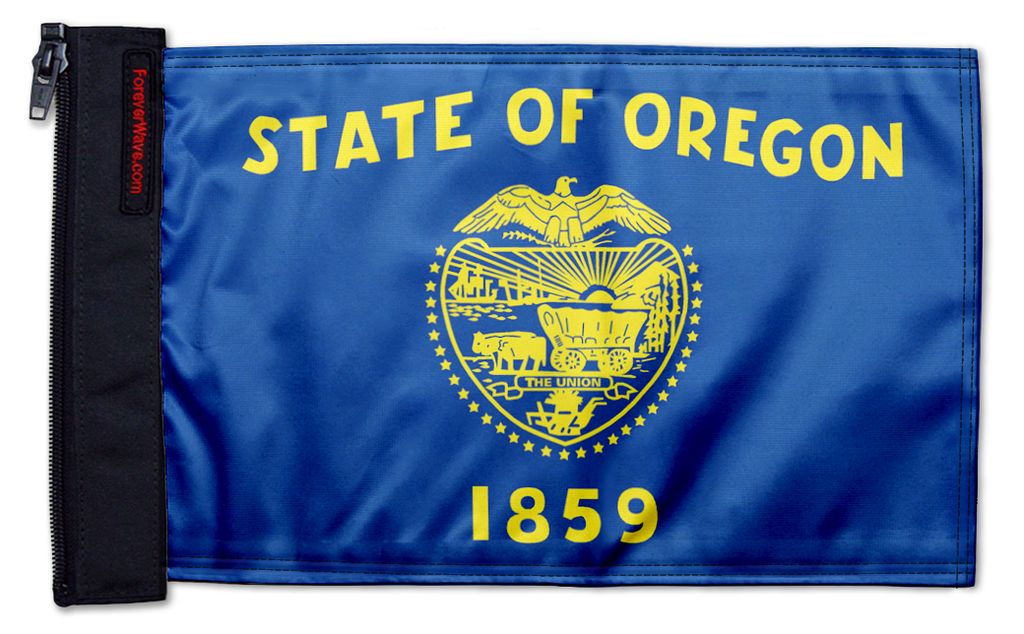 State Flag Oregon 12"x18" Forever Wave Flag for Jeep Wrangler JLU 4-Door 2018-Present