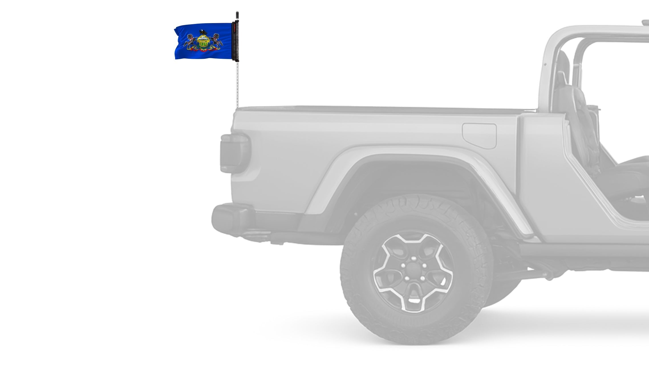 State Flag Pennsylvania 12"x18" Forever Wave Flag for Jeep Wrangler YJ 1986-1995