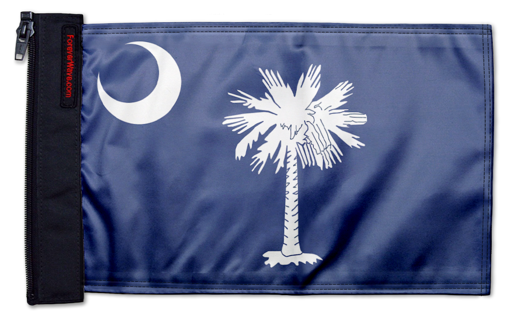 State Flag South Carolina 12"x18" Forever Wave Flag for Golf Carts
