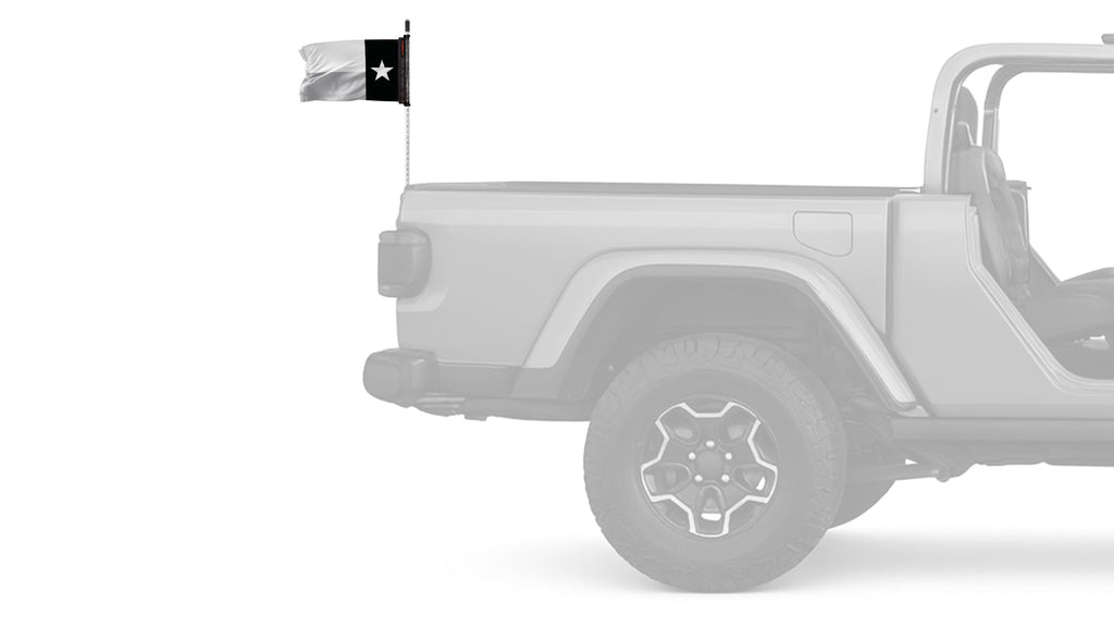 State Flag Texas Subdued 12"x18" Forever Wave Flag for Jeep Wrangler JK 2-Door 2007-2018