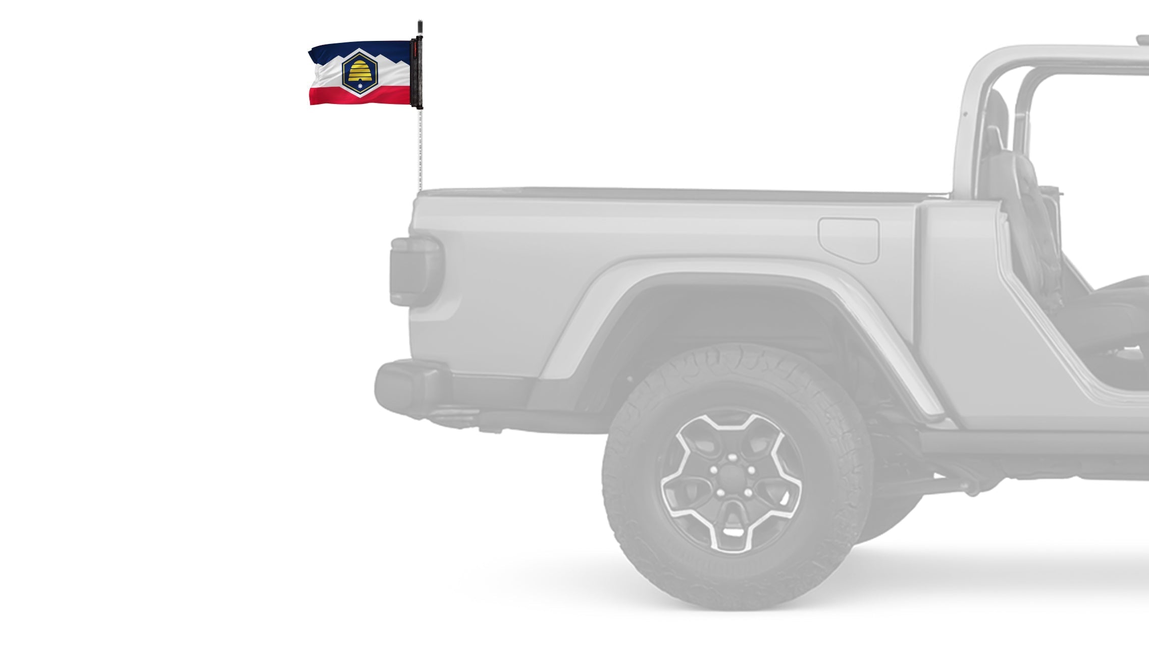 State Flag Utah 12"x18" Forever Wave Flag for Jeep Wrangler JL 2-Door 2018-Present