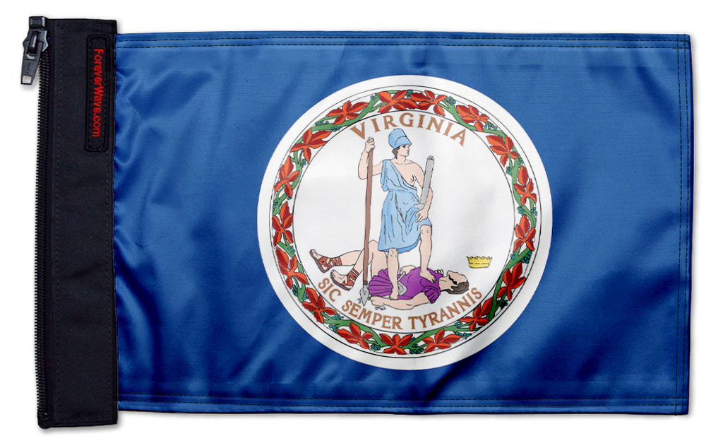 State Flag Virginia 12"x18" Forever Wave Flag for Jeep Wrangler TJ 1996-2006