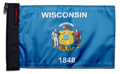 State Flag Wisconsin 12"x18" Forever Wave Flag for Jeep Wrangler CJ-7 and CJ-8 1976-1986