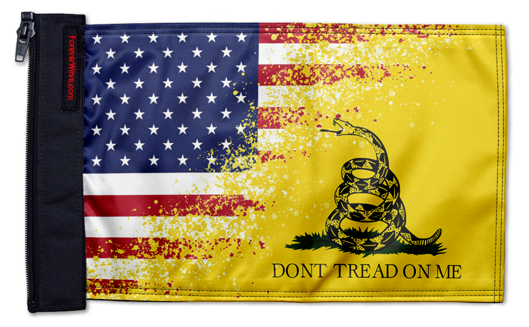 USA Gadsden 12"x18" Forever Wave Flag for Jeep Wrangler YJ 1986-1995