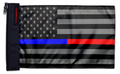 USA Subdued Thin Blue-Red Line 12"x18" Forever Wave Flag for Jeep Wrangler CJ-7 and CJ-8 1976-1986