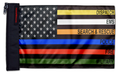 USA Subdued First Responders 12"x18" Forever Wave Flag for Jeep Wrangler JLU 4-Door 2018-Present