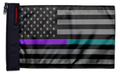 USA Subdued Thin Purple-Teal Line 12"x18" Forever Wave Flag for Jeep Wrangler CJ-7 and CJ-8 1976-1986