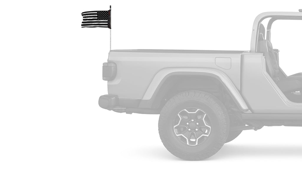 USA Subdued Tactical 12"x18" Forever Wave Flag for Jeep Wrangler JL 2-Door 2018-Present