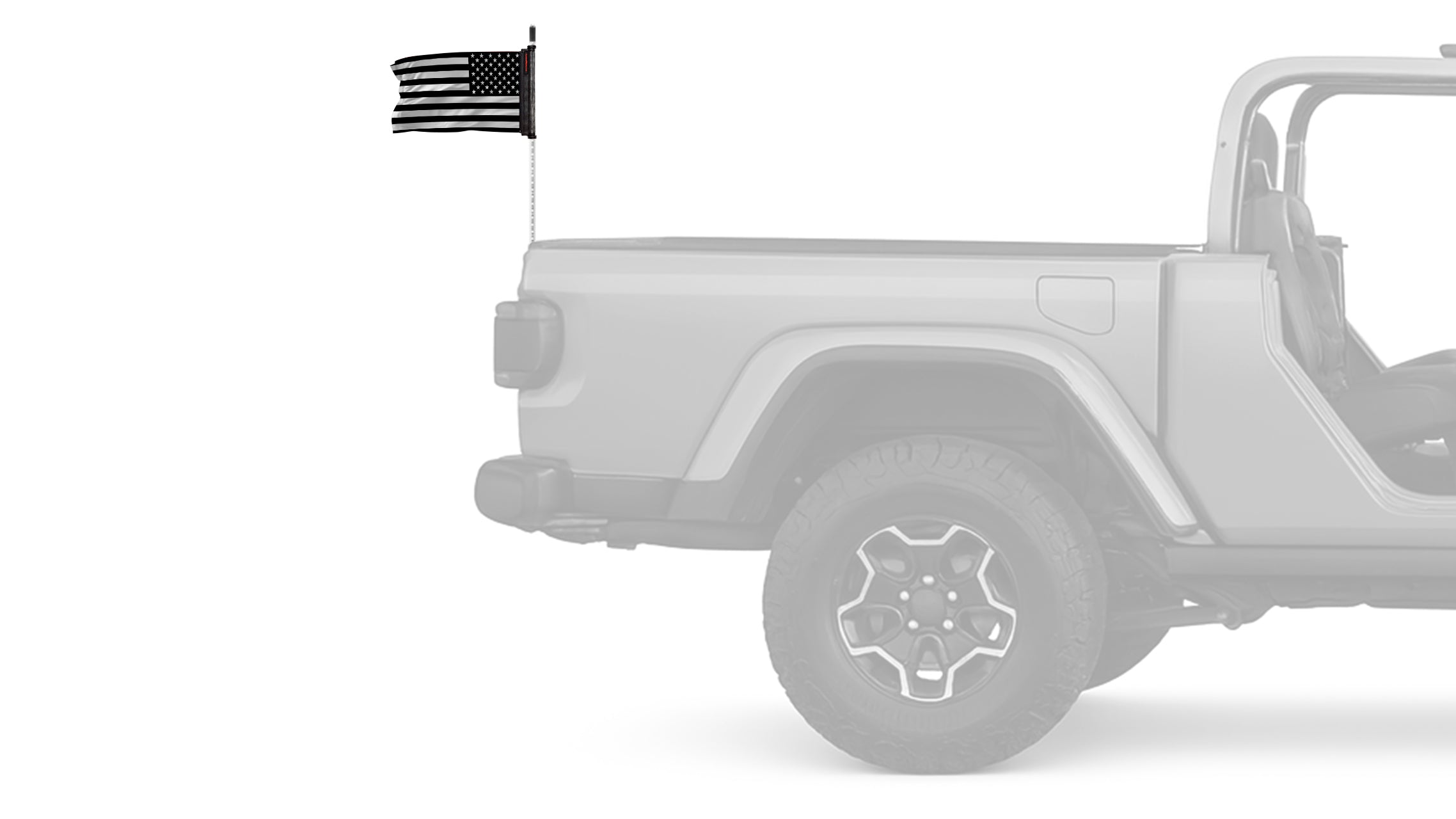 USA Subdued Tactical 12"x18" Forever Wave Flag for Jeep Wrangler LJ 2003-2006