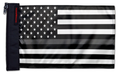 USA Subdued Thin Grey Line 12"x18" Forever Wave Flag for Jeep Wrangler JLU 4-Door 2018-Present