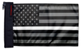 USA Subdued Thin White Line 12"x18" Forever Wave Flag for Jeep Wrangler JKU 4-Door 2007-2018