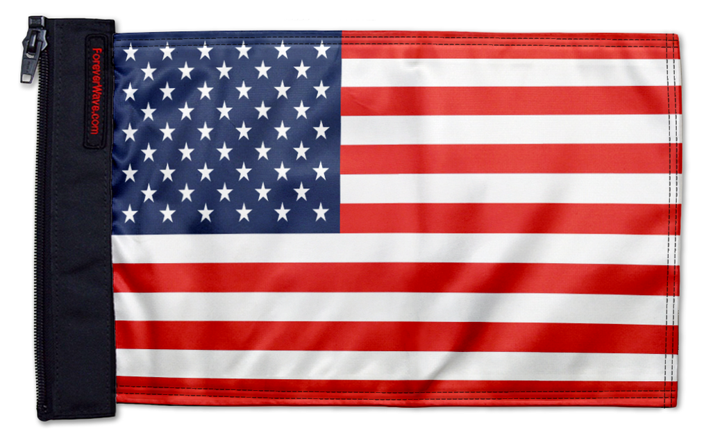USA Ol' Glory - The Stars and Stripes 12"x18" Forever Wave Flag for Jeep Wrangler JK 2-Door 2007-2018
