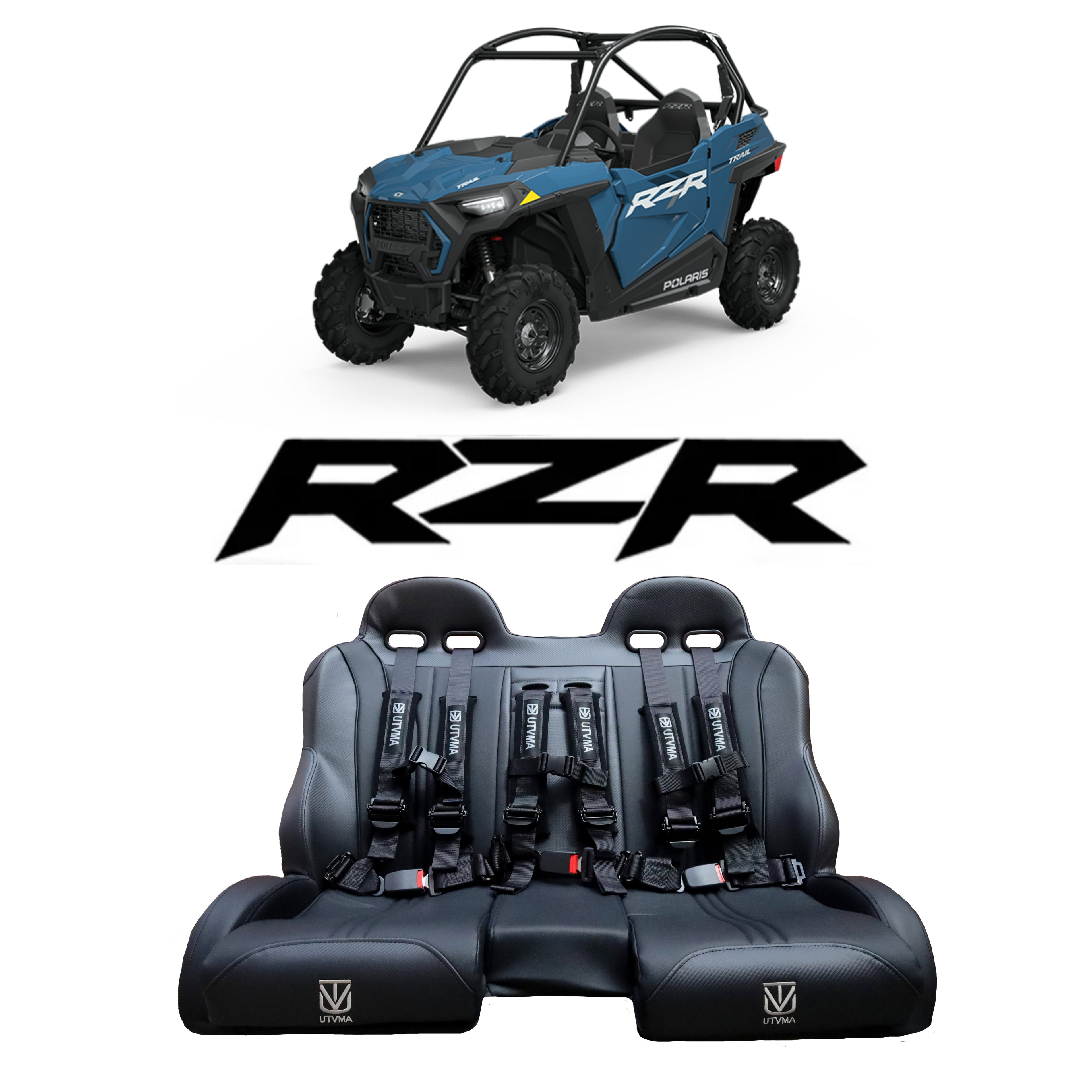 RZR Trail Front Bench Seat W Harnesses (2021+)