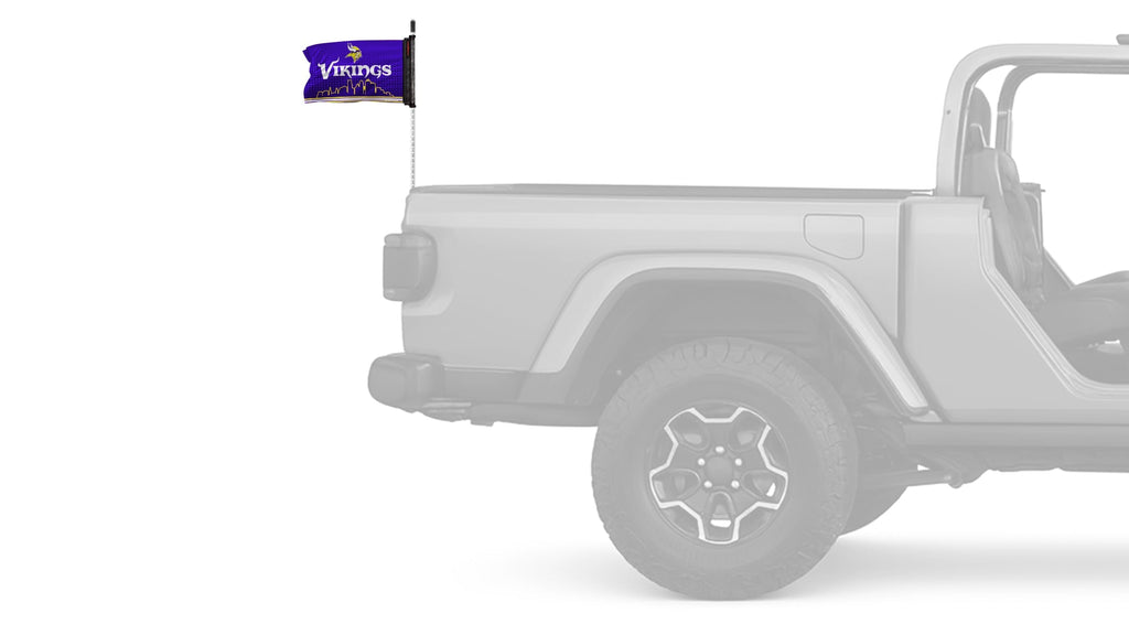 Minnesota Vikings 11"x17" Forever Wave Flag for Jeep Wrangler JLU 4-Door 2018-Present