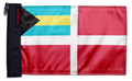 Bahamas Courtesy 12"x18" Forever Wave Flag for Jeep Wrangler YJ 1986-1995