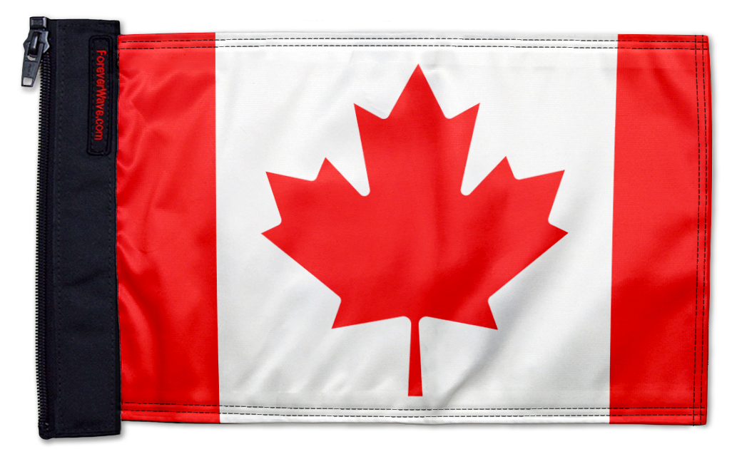 Canada 12"x18" Forever Wave Flag for Boats