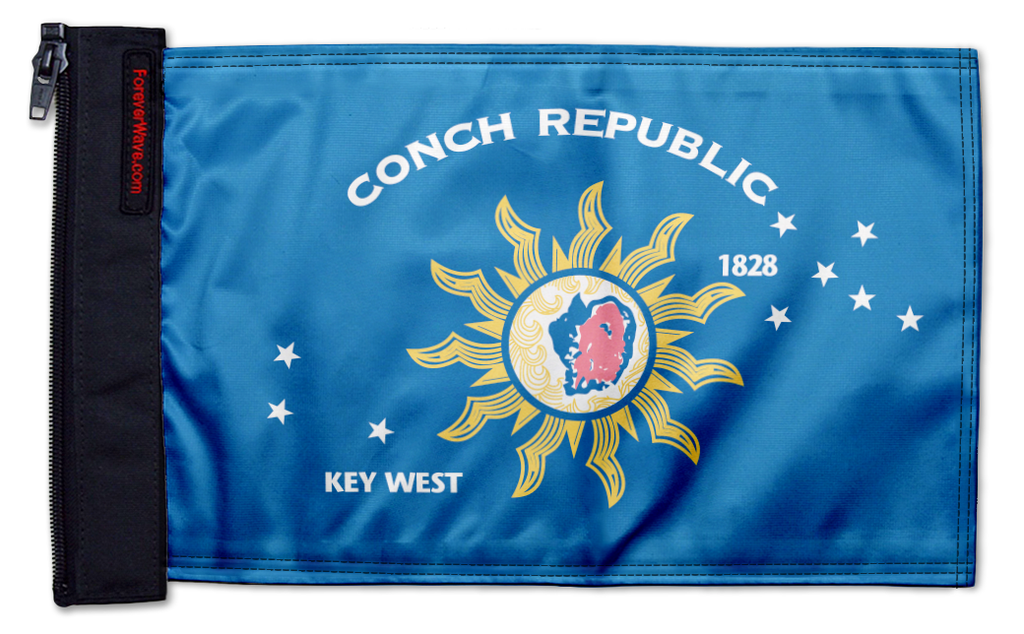 Conch Republic 12"x18" Forever Wave Flag for Jeep Wrangler LJ 2003-2006