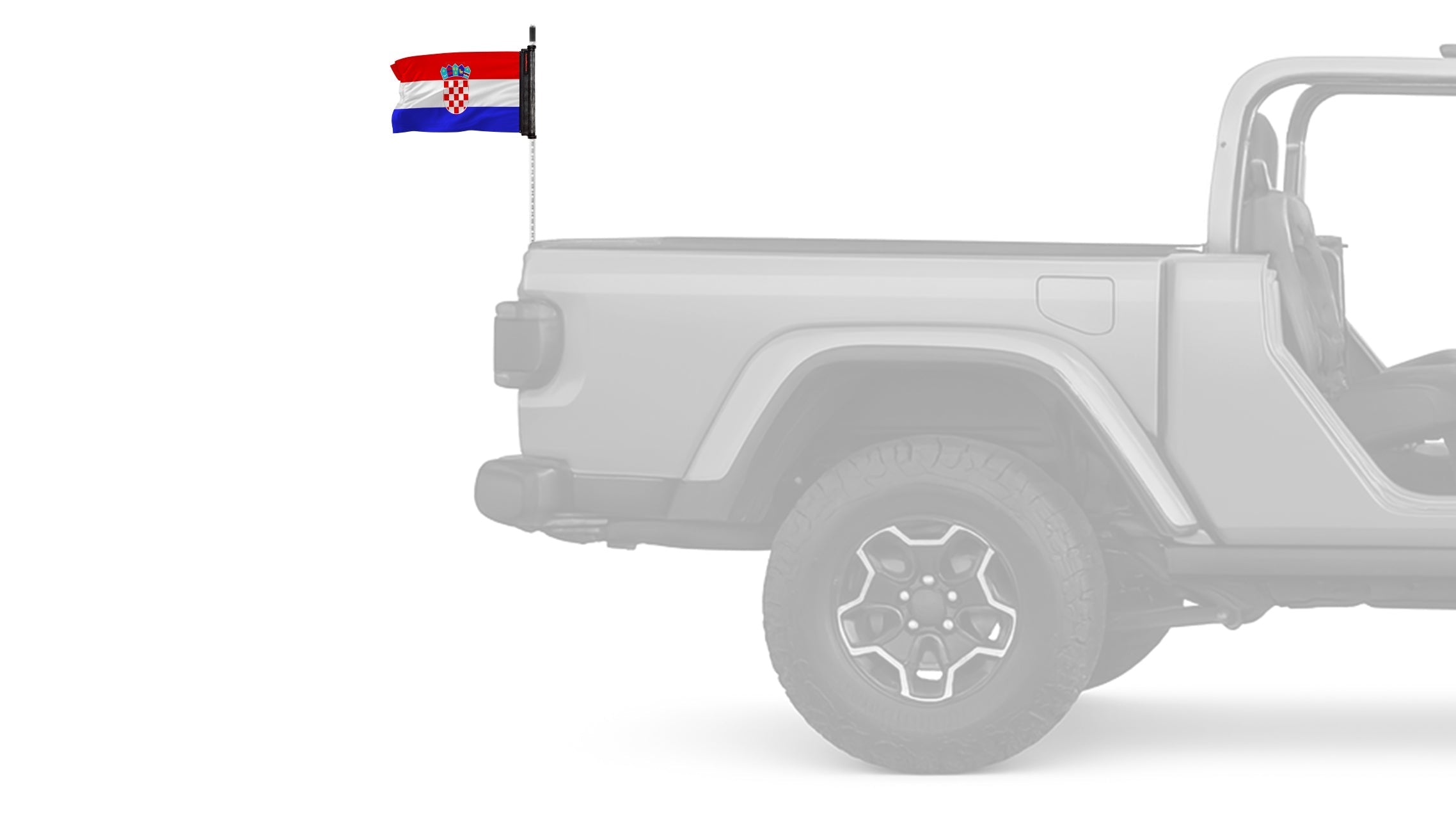 Croatia 12"x18" Forever Wave Flag for Jeep Wrangler YJ 1986-1995