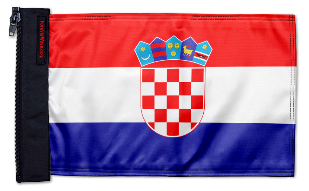Croatia 12"x18" Forever Wave Flag for Jeep Wrangler YJ 1986-1995