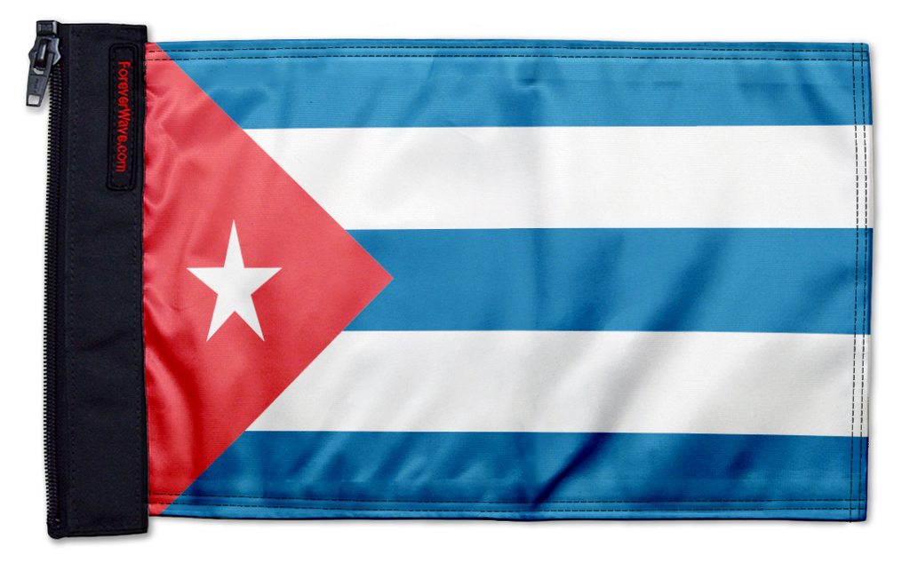 Cuba 12"x18" Forever Wave Flag for Jeep Wrangler LJ 2003-2006