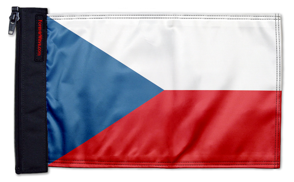 Czech Republic 12"x18" Forever Wave Flag for Bronco