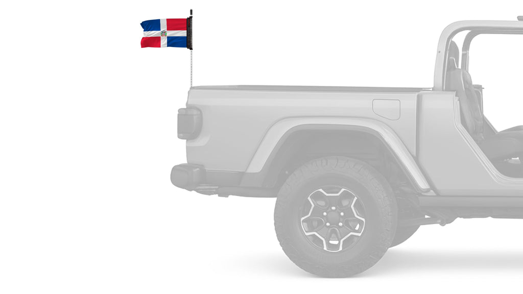 Dominican Republic 12"x18" Forever Wave Flag for Jeep Wrangler TJ 1996-2006