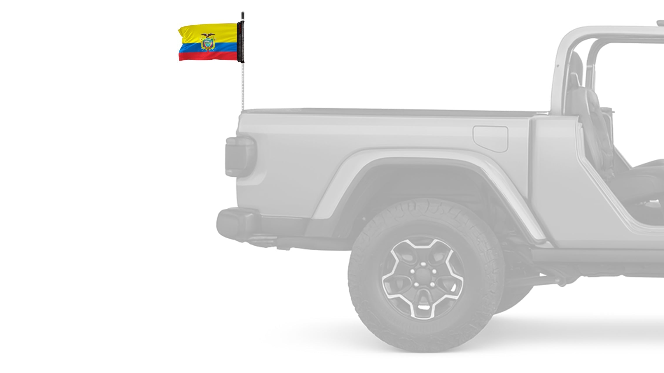 Ecuador 12"x18" Forever Wave Flag for Jeep Wrangler LJ 2003-2006