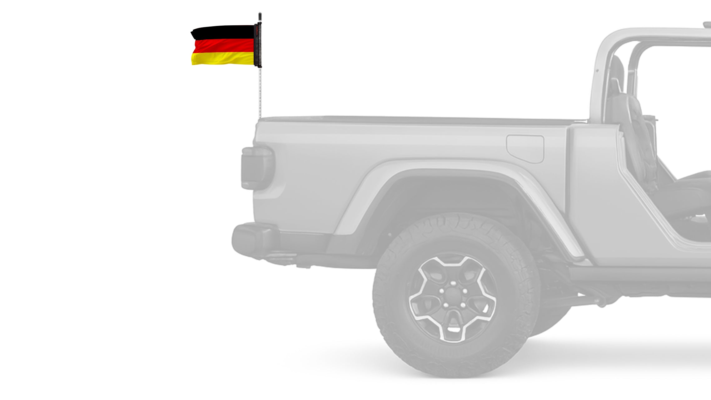Germany 12"x18" Forever Wave Flag for Jeep Wrangler YJ 1986-1995