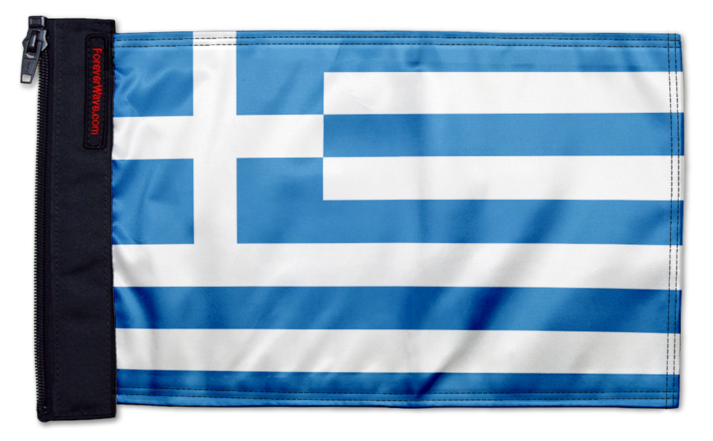 Greece 12"x18" Forever Wave Flag for Jeep Wrangler TJ 1996-2006