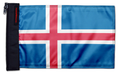 Iceland 12"x18" Forever Wave Flag for Jeep Wrangler CJ-7 and CJ-8 1976-1986