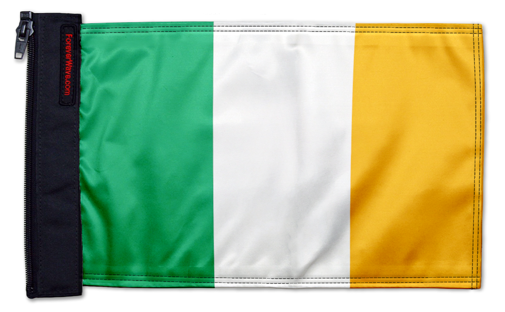 Ireland 12"x18" Forever Wave Flag for Boats