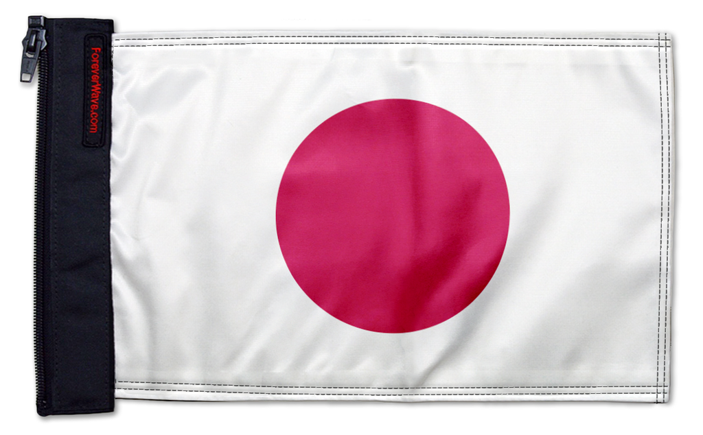 Japan 12"x18" Forever Wave Flag for Jeep Wrangler JK 2-Door 2007-2018