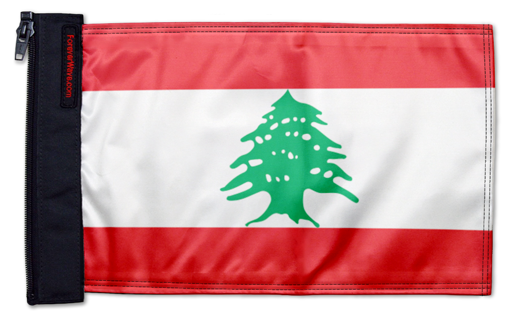 Lebanon 12"x18" Forever Wave Flag for Jeep Wrangler TJ 1996-2006