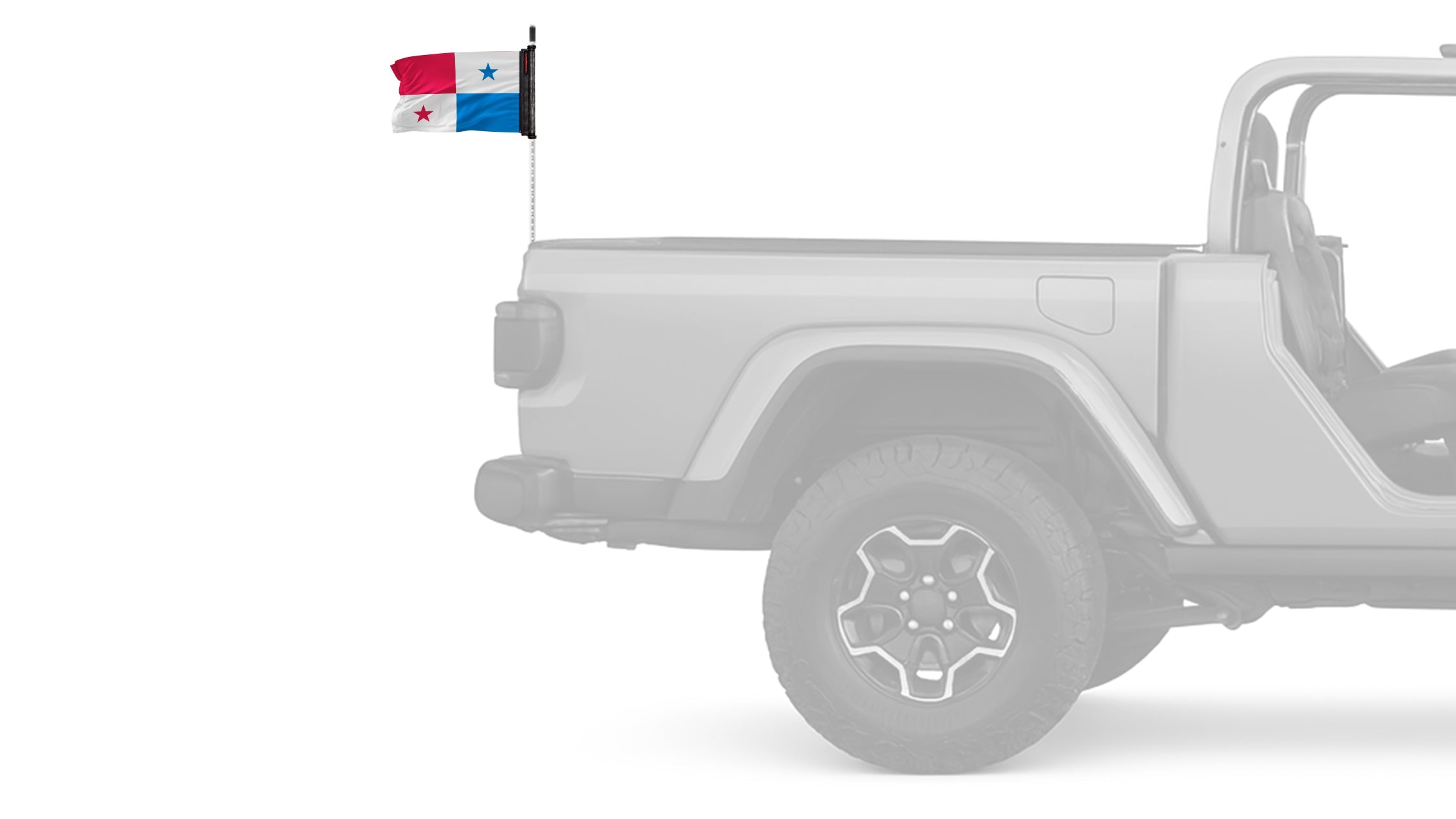 Panama 12"x18" Forever Wave Flag for Jeep Wrangler JK 2-Door 2007-2018