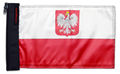 Poland 12"x18" Forever Wave Flag for Jeep Wrangler JKU 4-Door 2007-2018